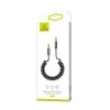 USAMS Adapter Spring audio jack 3,5mm-3,5mm 1,2m czarny/black SJ256YP01 (US-SJ256)
